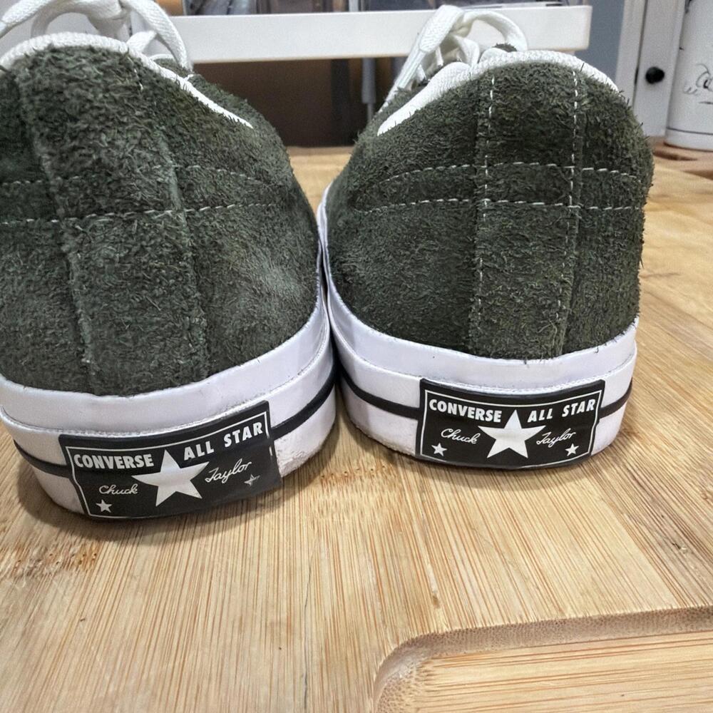 Converse Suede One Star Ox Low Mens size 13 Green White Sneaker Shoe Classic * - Picture 11 of 14
